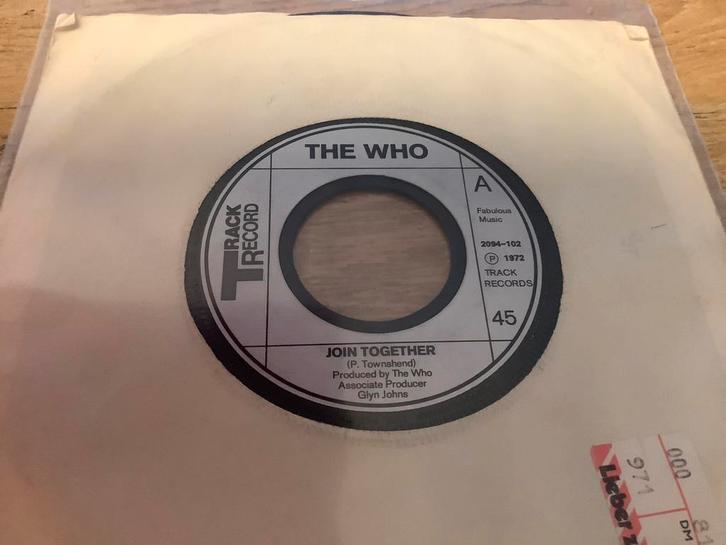 The Who - Join Together / Baby Don't You Do It - Single, Cd's en Dvd's, Vinyl Singles, Gebruikt, Single, Rock en Metal, 7 inch