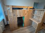 Stoere steigerhouten hoogslaper met hut!, Kinderen en Baby's, Kinderkamer | Stapelbedden en Hoogslapers, Ophalen of Verzenden