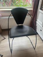 2 Italiaanse Design Stoelen model ‘Linda’ door Arrben, Huis en Inrichting, Ophalen, Twee, Zwart, Leer