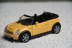 1:32 Welly Mini Cooper S cabriolet geel (6), Ophalen of Verzenden, Nieuw, Auto, Overige merken