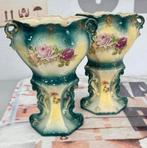 2x Antiek 1950 franse Vaas Vazen Barok Barrok Porselein, Antiek en Kunst, Antiek | Vazen, Ophalen of Verzenden
