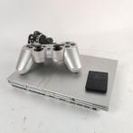Playstation 2 Slim Zilver + Controller + memory card, Gebruikt, Ophalen of Verzenden, X, Met 1 controller