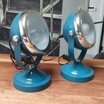2 tafellampjes motor petrol retro look koplampen, Huis en Inrichting, Lampen | Tafellampen, Minder dan 50 cm, Retro look, Gebruikt