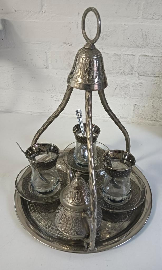 Turks thee servies, Huis en Inrichting, Keuken | Servies, Zo goed als nieuw, Compleet servies, Overige stijlen, Glas, Ophalen of Verzenden