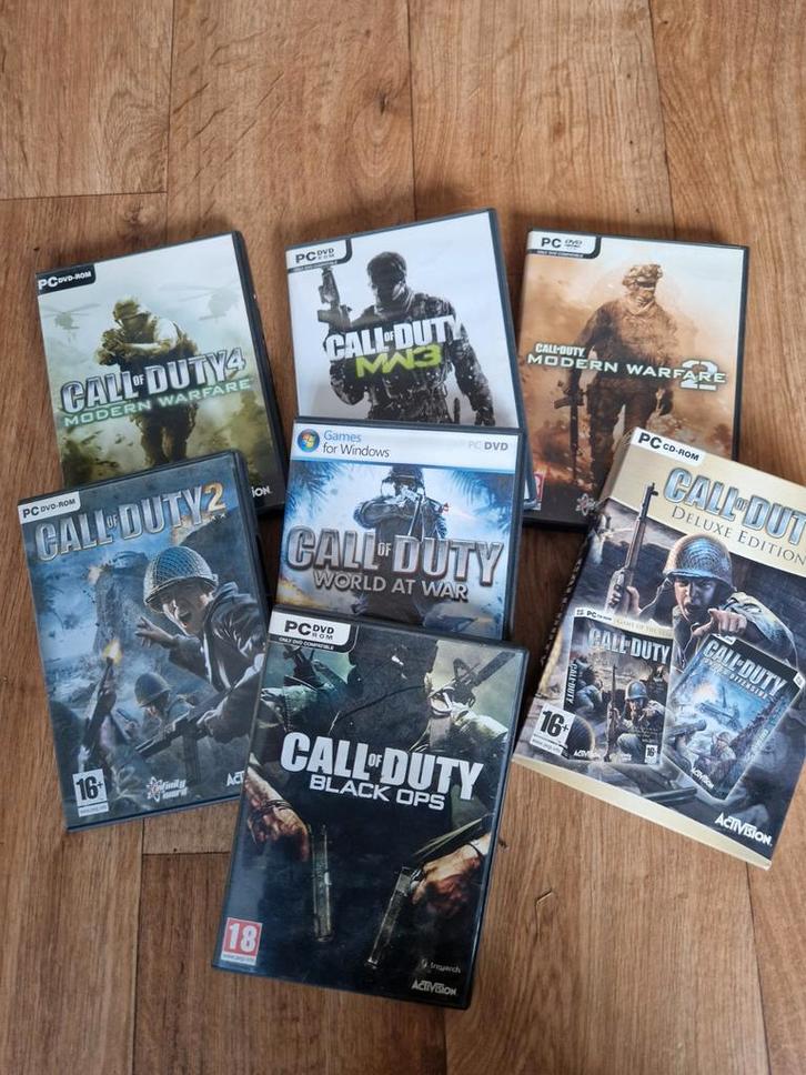 Call of Duty PC Games - Collectie!, Spelcomputers en Games, Games | Pc, Gebruikt, Shooter, 1 speler, Vanaf 16 jaar, Online, Ophalen of Verzenden