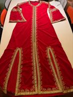 Rode Marokkaanse Kaftan met Gouden Borduursels, Maat 38/40 (M), Ophalen of Verzenden, Zo goed als nieuw, Rood