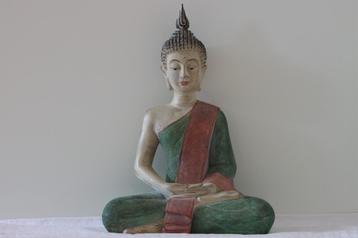 Marble wood Thai buddha(NIEUW)VERZENDING MOGELIJK!! beschikbaar voor biedingen