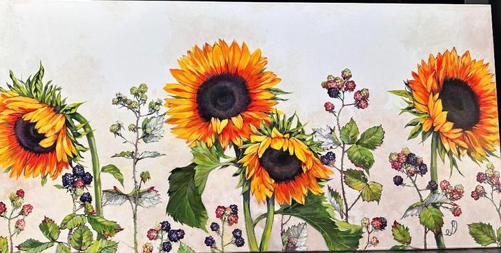 Olieverf schilderij origineel, Huis en Inrichting, Woonaccessoires | Schilderijen, Tekeningen en Foto's, Nieuw, Schilderij, 50 tot 75 cm