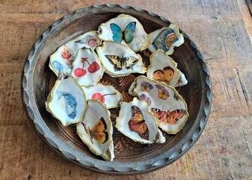 Oesterschelpen oester schelpen zee vakantie souvenir vlinder beschikbaar voor biedingen