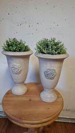 2 Vazen/bloempotten 37cm hoog., Ophalen, Gebruikt, Overige kleuren, Aardewerk of Porselein
