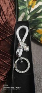 Luxe strass steentjes zilveren chic sleutelhanger groot, Verzenden, Nieuw, Overige typen