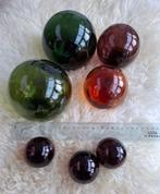 Set zware glazen drijfballen visnetballen, drijvers, nr 6, Ophalen of Verzenden