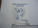 sticker oud Sittard Kampioen 82 wielrennen racefiets strip, Verzenden, Zo goed als nieuw, Bedrijf of Vereniging