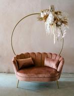 Prachtig stijlvol stoffen trouwbankje te huur bij SKIPPY!, Ophalen of Verzenden, Nieuw, Geboorte of Huwelijk