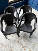 4 plastic tuinstoelen t.e.a.b., Ophalen, Gebruikt, Kunststof