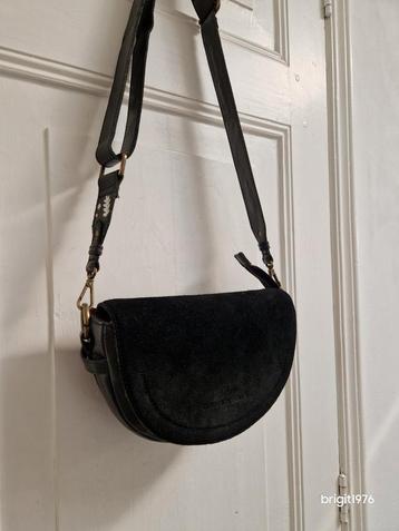 Cowboybags Dapper Maantje Leren Schoudertas Zwart beschikbaar voor biedingen