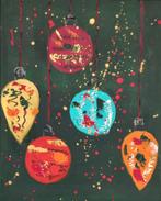 Schilderij met kerstballen, Minder dan 50 cm, 50 tot 75 cm, Nieuw, Ophalen of Verzenden