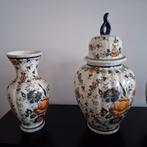 Delft Hollands handwerk Polychroom vazen, Antiek en Kunst, Ophalen
