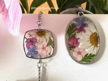 Sieraden set bloemen oorbellen+ketting+ armband cadeau Vrouw beschikbaar voor biedingen