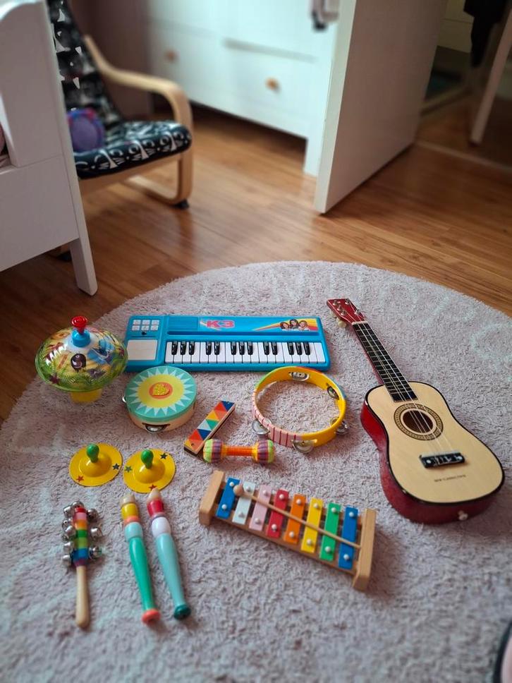 Muziekinstrumenten verzameling, Kinderen en Baby's, Speelgoed | Educatief en Creatief, Zo goed als nieuw, Met geluid, Ophalen