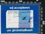 Sticker: Girobetaalkaart - Wij accepteren uw (Donker blauw), Ophalen of Verzenden