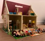 Bigjigs Poppenhuis met Poppen & Accessoires, Ophalen, Zo goed als nieuw, Poppenhuis