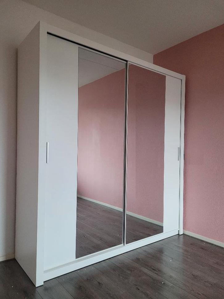 VOORRAAD Kledingkast met spiegel 180 Wit + Inhoud NIEUW, Kinderen en Baby's, Kinderkamer | Commodes en Kasten, Nieuw, Kast, 105 cm of meer