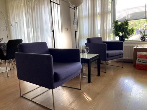 2 Fauteuils model Pallas van Bert Plantagie, Huis en Inrichting, Fauteuils, Gebruikt, Metaal, Overige materialen, 50 tot 75 cm