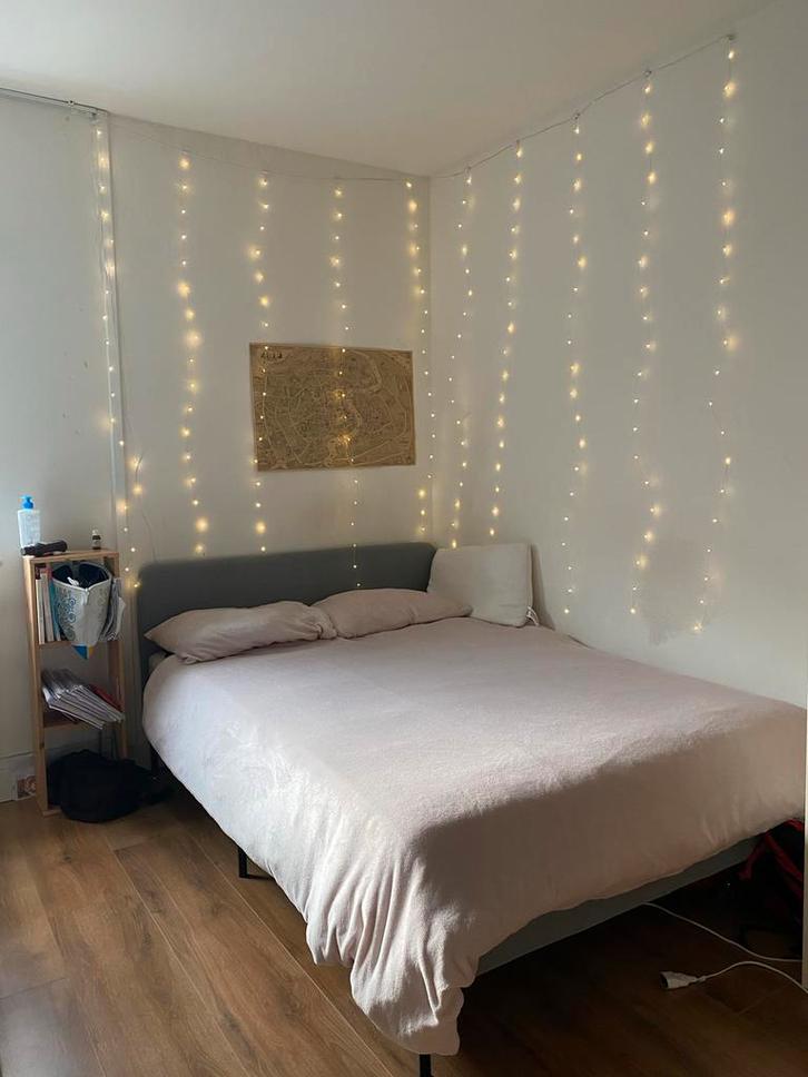 Ikea Tweepersoonsbed 140x200 + Matras, incl. Beddengoed, Huis en Inrichting, Slaapkamer | Bedden, Gebruikt, Tweepersoons, 140 cm