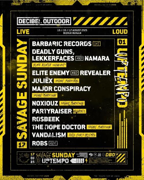 4 kaartjes Decibel Outdoor zondag 17 augustus, Tickets en Kaartjes, Evenementen en Festivals, Drie personen of meer, Meerdaags