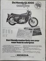 Advertentie Honda Goldwing GL1000, Verzamelen, Ophalen of Verzenden, Zo goed als nieuw, Motoren