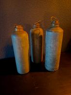 Drie oude metalen kruiken, Ophalen of Verzenden