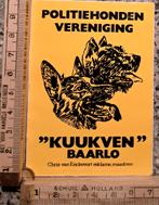 Vintage sticker Politiehondenvereninging Baarlo Kuukven, Verzamelen, Ophalen of Verzenden, Zo goed als nieuw, Overige typen