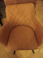 6 cognac eetkamerstoelen absolute nieuwstaat, Huis en Inrichting, Ophalen, Nieuw, Minder dan 75 cm, 50 tot 75 cm