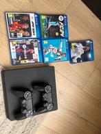 PlayStation 4 Slim + Spellen & 2 Controllers, Spelcomputers en Games, Spelcomputers | Sony PlayStation 4, Ophalen, Met 2 controllers