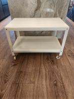 Ikea PS2012 verrijdbaar witte side table, Huis en Inrichting, Tafels | Sidetables, Ophalen, Gebruikt, 50 tot 100 cm, Metaal