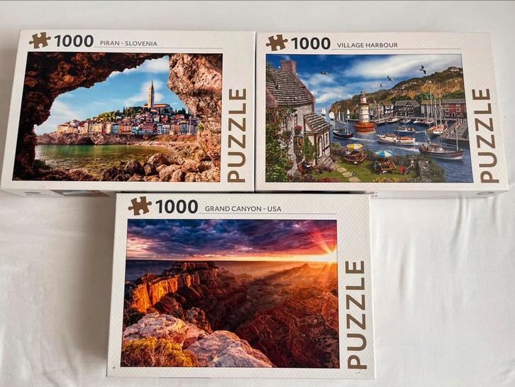 3 Rebo puzzels, Hobby en Vrije tijd, Denksport en Puzzels, Zo goed als nieuw, Legpuzzel, 500 t/m 1500 stukjes, Ophalen of Verzenden