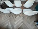 Witte eetkamerstoelen in Eames-stijl (6 st), Ophalen, Kunststof, Gebruikt, Wit