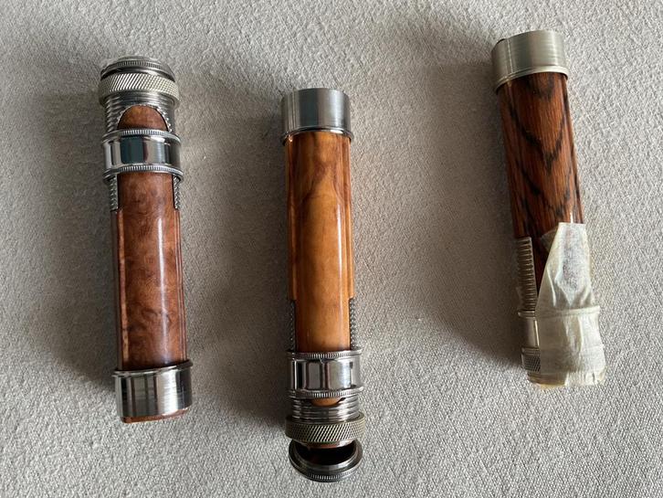 Vliegenhengel Reelhouder Nickelzilver/Titanium - Hardy Style, Watersport en Boten, Hengelsport | Vliegvissen, Nieuw, Overige typen