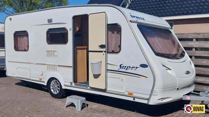 Sprite Super 490 CE Enkele bed,mover,voort.FD, Caravans en Kamperen, Caravans, Bedrijf, tot en met 4, 1000 - 1250 kg, Standaardzit
