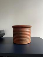 Vintage aardewerk planten pot, bruin glazuur, Ophalen of Verzenden