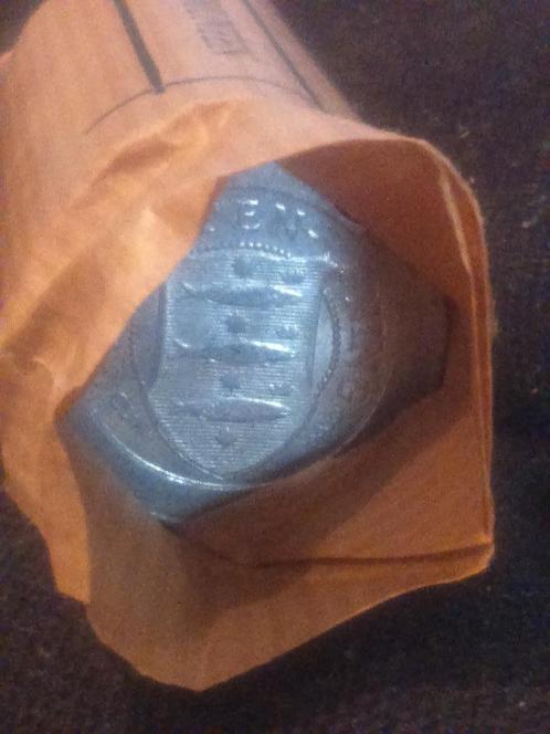 rol 40 aluminium gasmunten FDC Gemeente Gasbedrijf Enkhuizen, Postzegels en Munten, Penningen en Medailles, Overige materialen