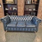 Chesterfield Ingleton 3-zits - Antiek Blauw, Ophalen, Klassiek, Rechte bank, 200 tot 250 cm