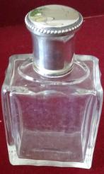 Parfumfles met zilveren dop en stop ca. 1900, Antiek en Kunst, Zilver, Verzenden