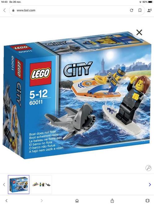 Lego 60011 Surfer redding, Kinderen en Baby's, Speelgoed | Duplo en Lego, Zo goed als nieuw, Lego, Complete set, Ophalen of Verzenden