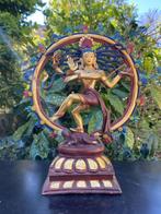 Goldface Rad van Shiva Nataraja uniek zeldzaam koper beeld, Ophalen of Verzenden