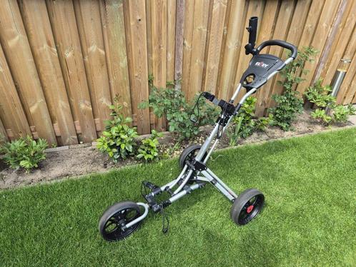 3 wiel golftrolley Elrey compleet met parapluhouder €109,-, Sport en Fitness, Golf, Zo goed als nieuw, Golfkar, Overige merken