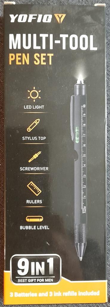 Yofig Multi-Tool Pen 9 Funkties, Caravans en Kamperen, Kampeergereedschap, Nieuw, Ophalen of Verzenden