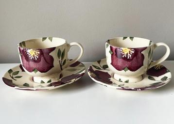 2 Kop en Schotels, Helleborus, Emma Bridgewater beschikbaar voor biedingen