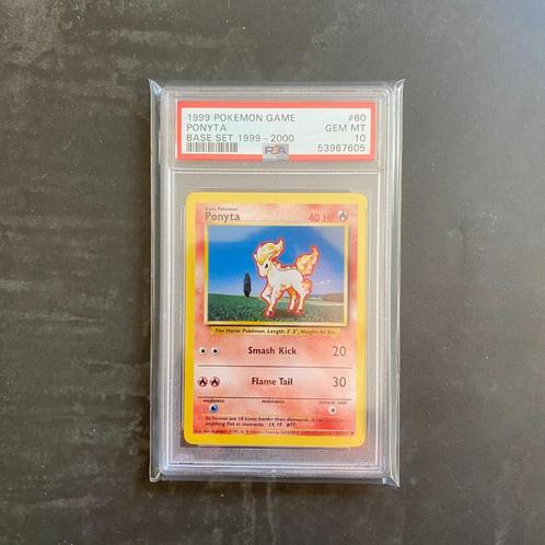Pokémon #60 Ponyta Base 1999-2000 PSA 10, Hobby en Vrije tijd, Verzamelkaartspellen | Pokémon, Nieuw, Losse kaart, Ophalen of Verzenden